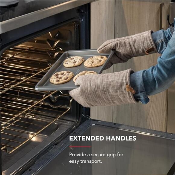 9x13in Nonstick Aluminized Steel Baking Sheet, Contour Silver - Picture 5 of 7